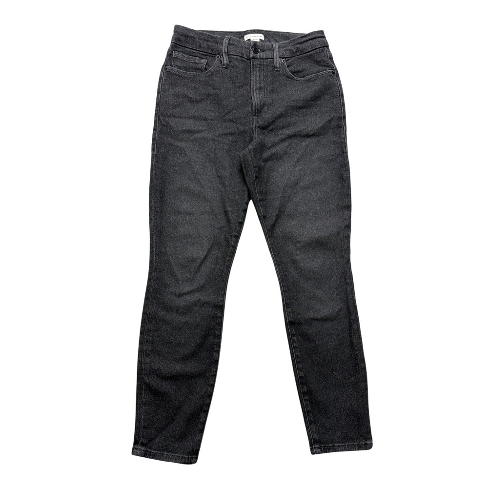 Good American Skinny Jeans Womens 8/29 Black Charcoal Wash High Rise Stretch